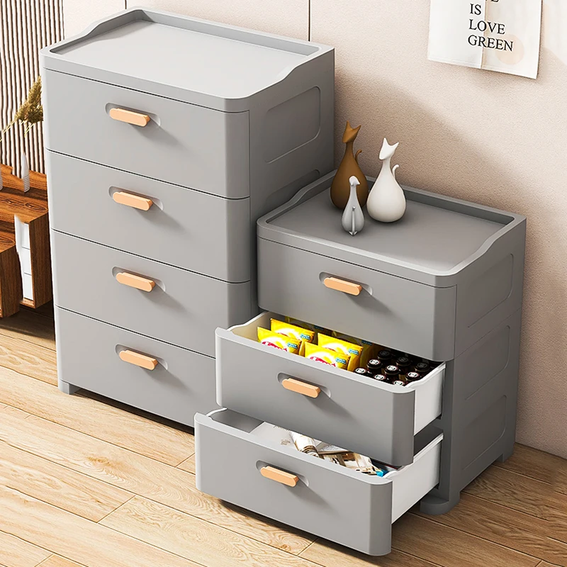 Drawers Storage Nightstand Plastic Top Upgrade Nordic Modern Nightstand Table Makeup Hallway Tables De Nuit Industrial Furniture