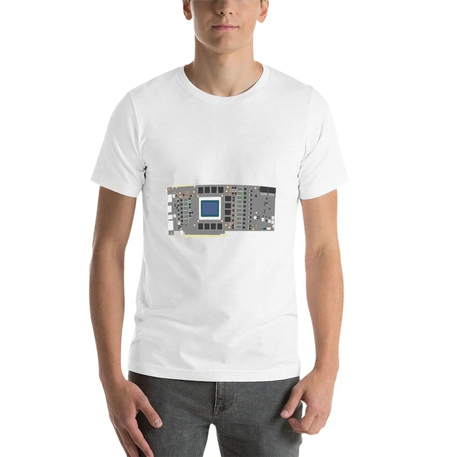 Nvidia RTX 2080TI GPU PCB تي شيرت تي شيرت للرجل القطن تي شيرت عالية الجودة تي شيرت #3