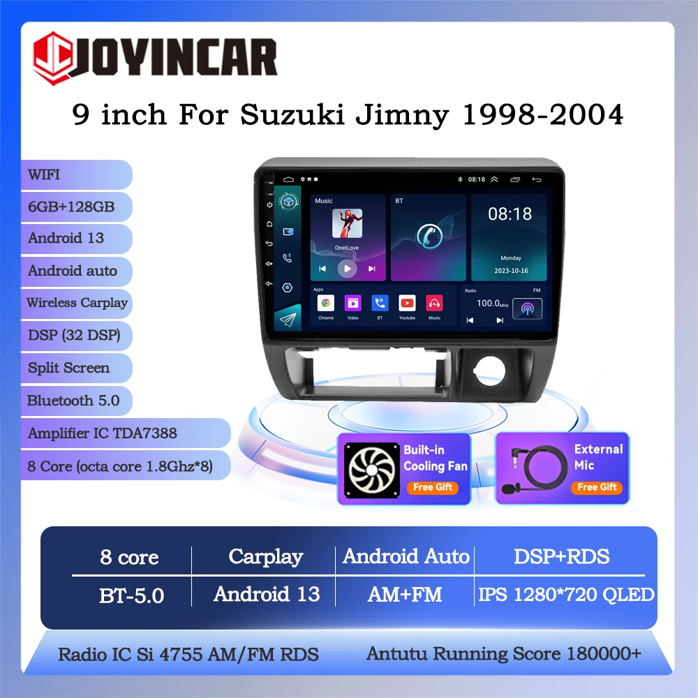 

Joyincar Android 13 For Suzuki Jimny 1998 - 2004 Car Auto Radio Multimedia Video Player GPS Navigation 5G WIFI QLED Touch Screen