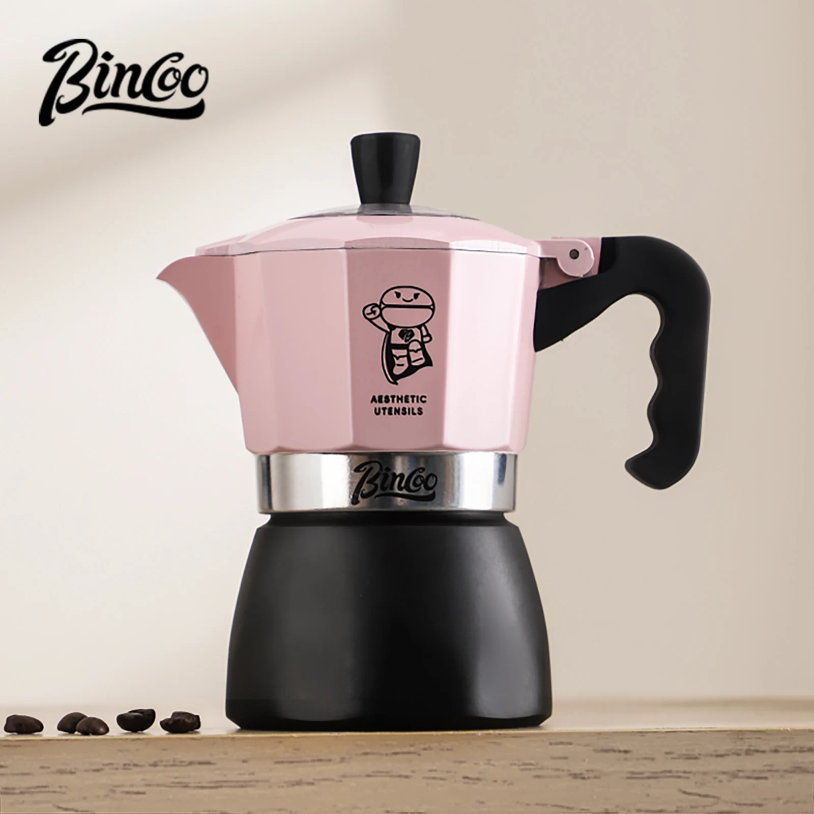 

Bincoo Coffee Moka Pot Double Valve Espresso Maker Italian Coffee Concentrated Extraction Coffee Pot Barista Accessories 220V