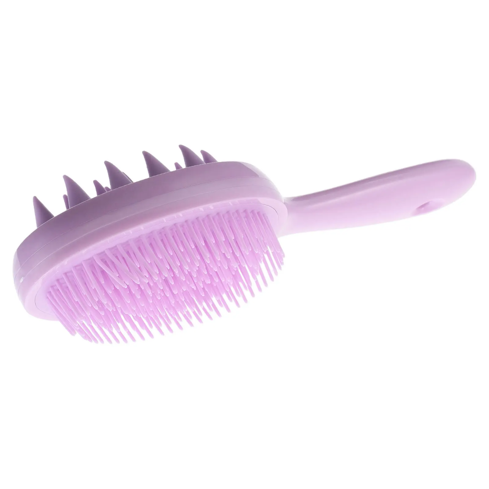

Double Tooth Silicone Hair Scalp Exfoliator Brush Long Handle Shower Scrubber Massage Comb Deep Clean Shampoo Tool