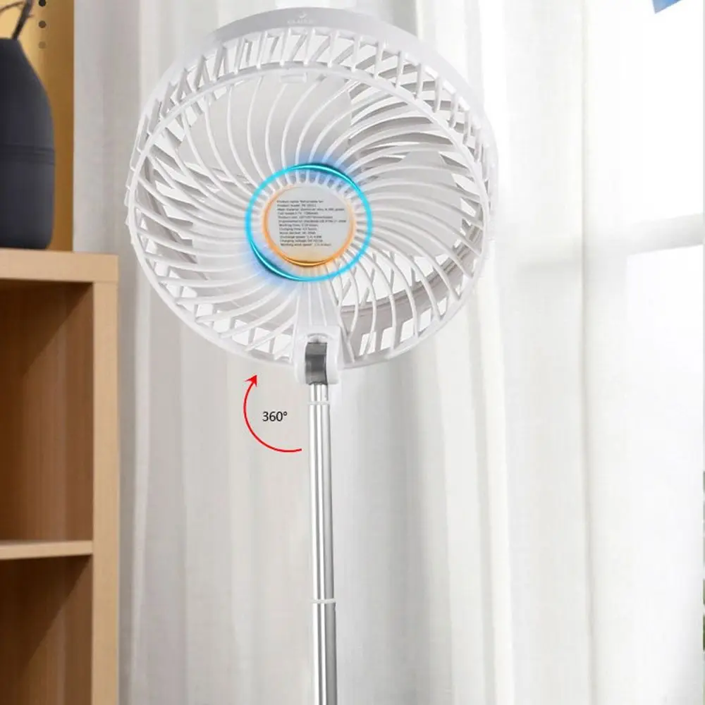 24H Long Battery Life Telescopic Electric Fan 1m Rotatable Desktop Electric Fan Portable USB Rechargeable Foldable Floor Fan