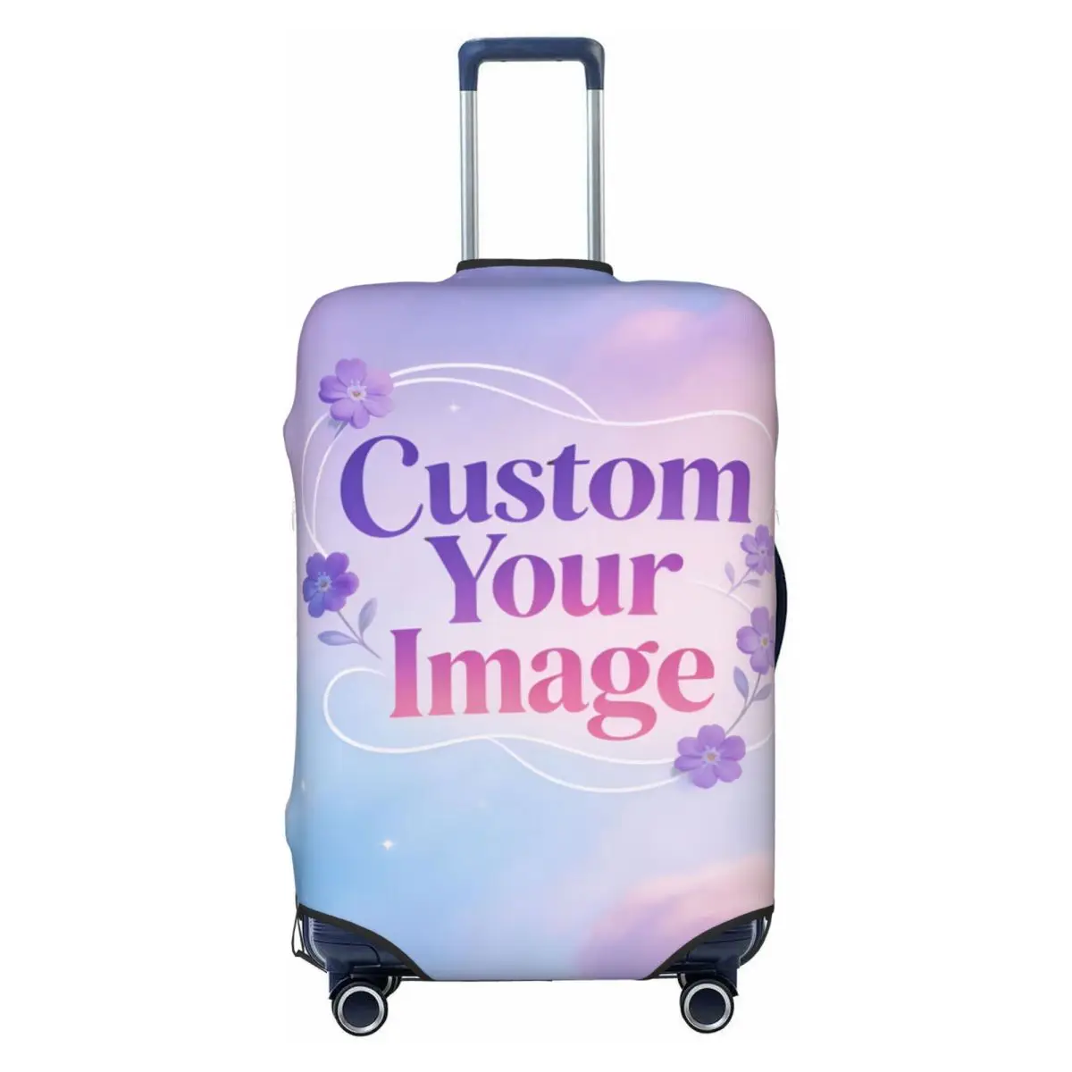 

Чехол для чемодана с вашим изображением/логотипом, моющийся, защитный, подходит для чемоданов 18-32 дюйма