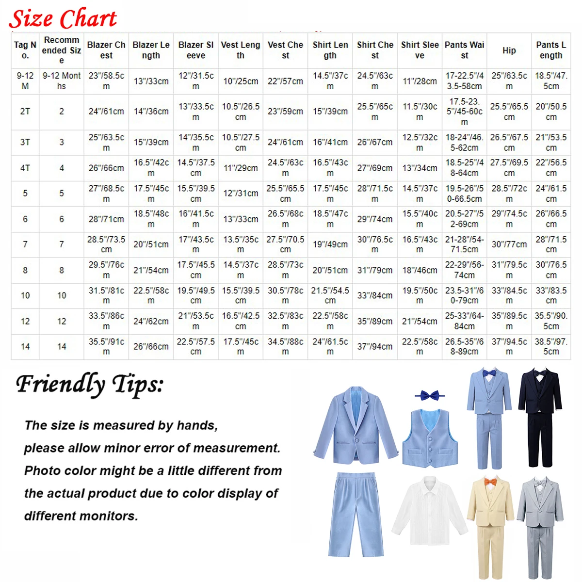 Kid Boy Clothes Gentleman Suit Vest+Shirt+Pants+Bow Tie+Blazer 5Pcs Formal Suits Infant Children Birthday Wedding Party Outfits