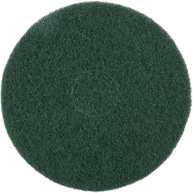 

17-Inch Green Floor Buffer Pads, 5-Pack for Wet Scrubbing and Reusable Maintenance