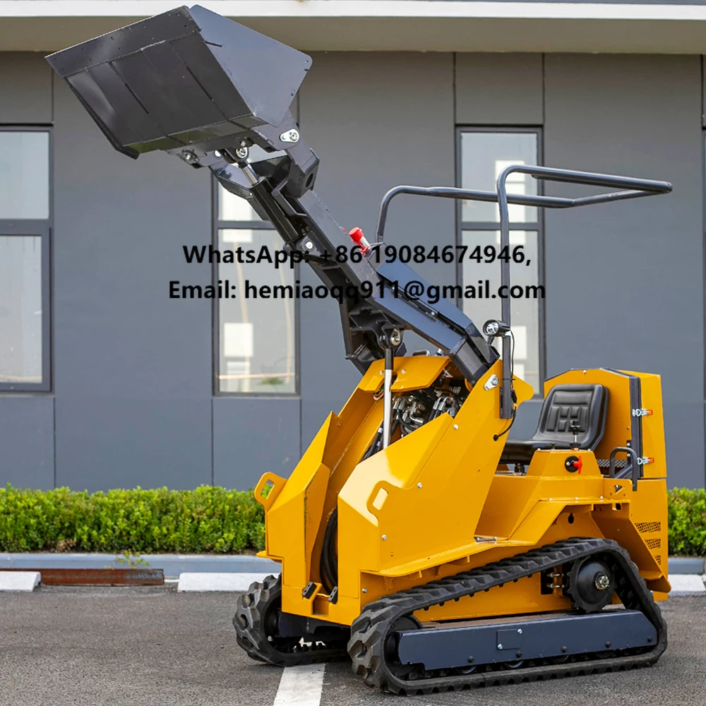 Electric Front Track Loader Skid Steer 700kg 800kg Crawler Skid Steer Wheel Mini Skid Steer Loader