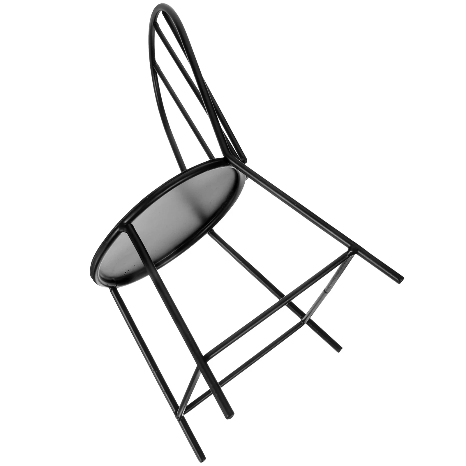 

Miniature Iron Chair Adorable Smooth Decorative Simple Realistic Fine Craftsmanship Photo Prop Lightweight Portable Kids