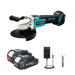 PATUOPRO-Meuleuse d'angle électrique sans balais, machine de découpe sans fil, outil électrique de polissage, compatible Makita, batterie 18V, 125mm, M14