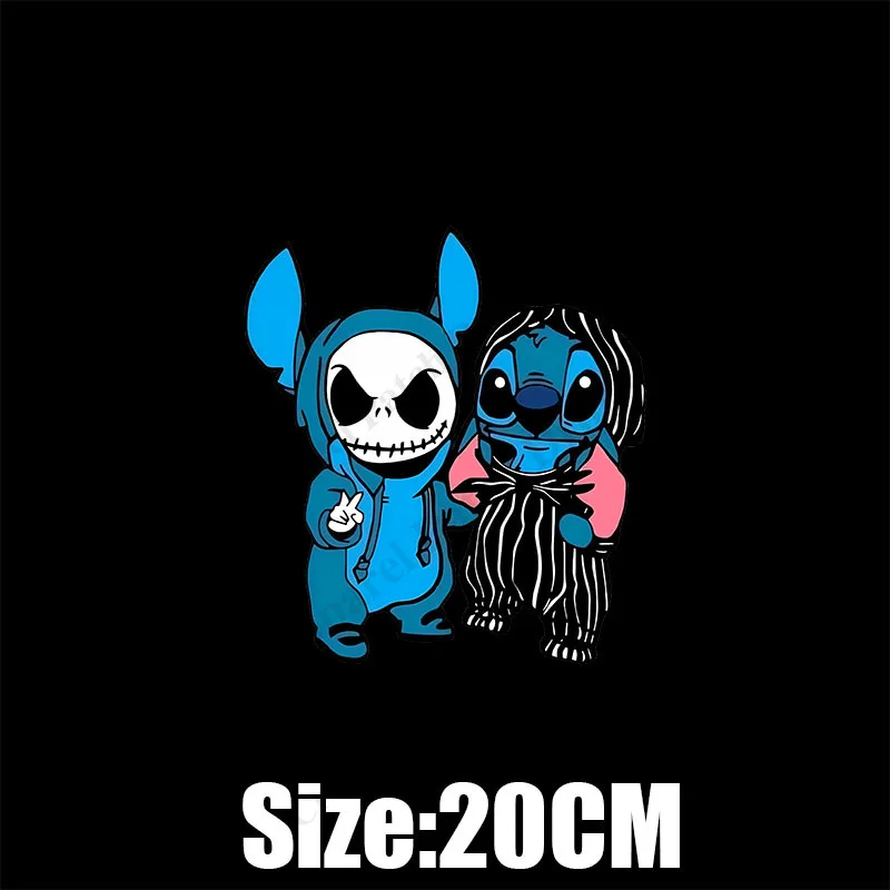 ł ścieg Disney naprasowanki na ubrania dla dzieci termotransfer winylowy DIY T-Shirt bluza z kapturem Kawaii Halloween ścieg łatka prezenty