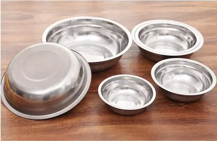 

1PC New 6 Size Stainless Steel Soup Bowls Multi-function Round Soup Pot Soup Palte Dishes Kitchen Tools LF 133