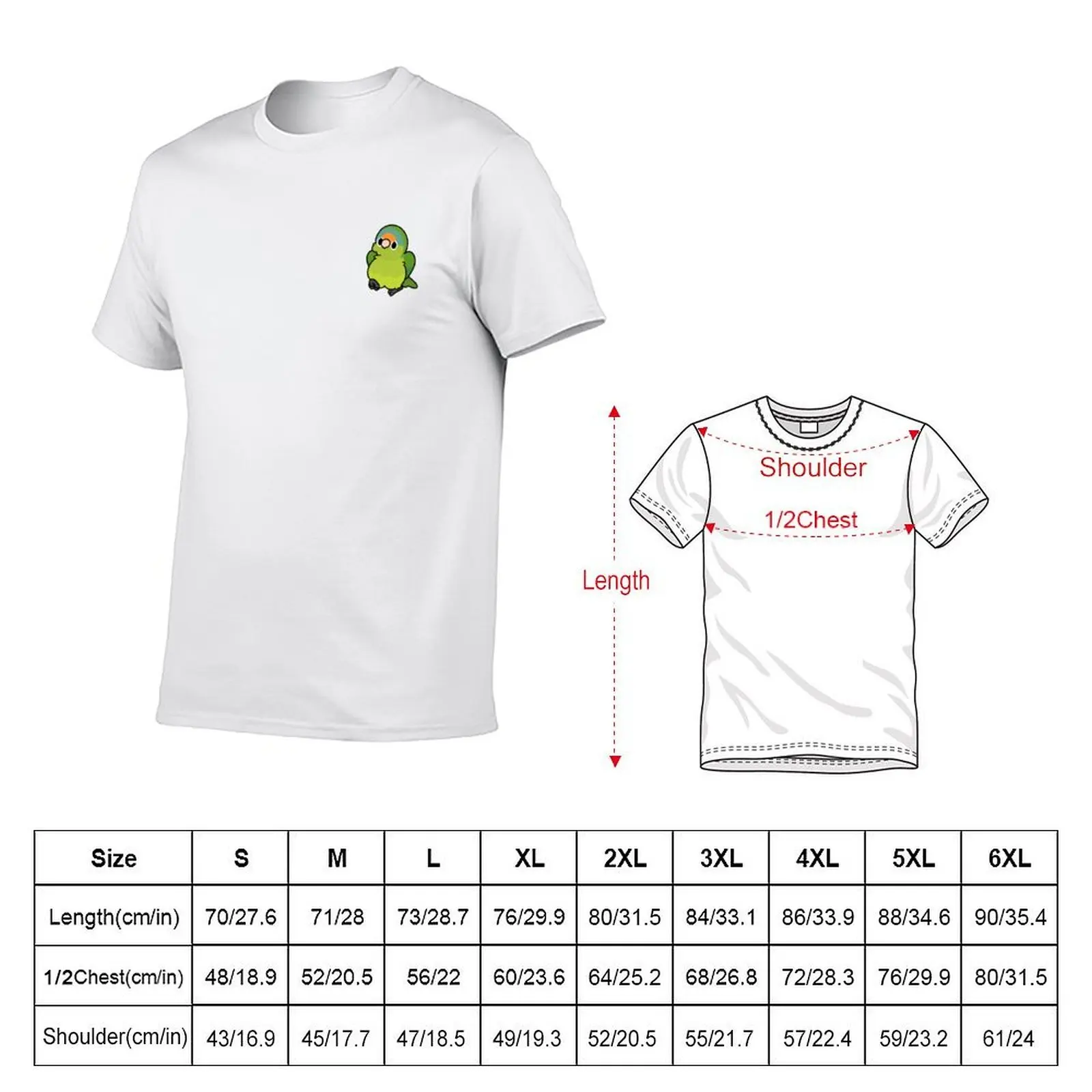 Half-Moon Conure - Kawaii Birbs T-Shirt summer clothes plus sizes mens tall t shirts