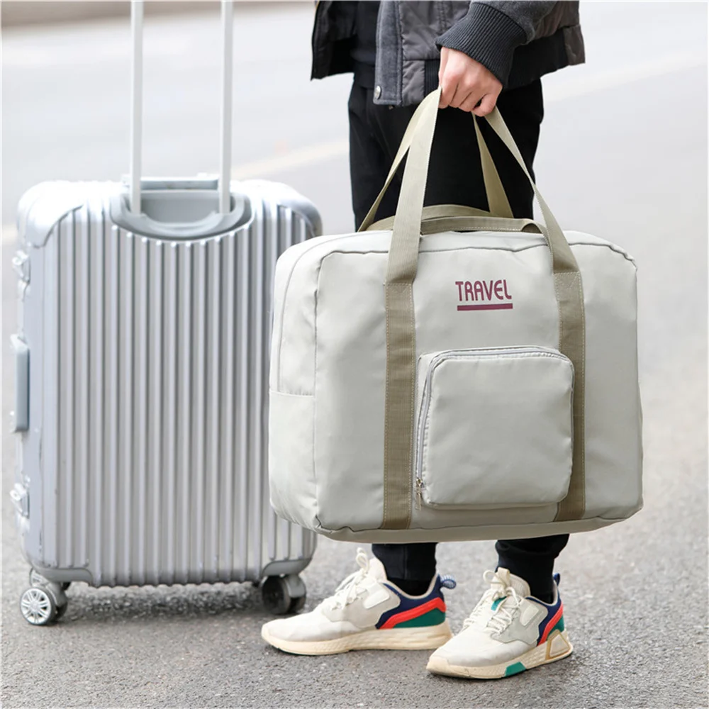 Sacs de voyage pliables en tissu Oxford imperméable unisexe, valise de rangement pour bagages, sacs à main de grande capacité assortis, organisateurs fourre-tout