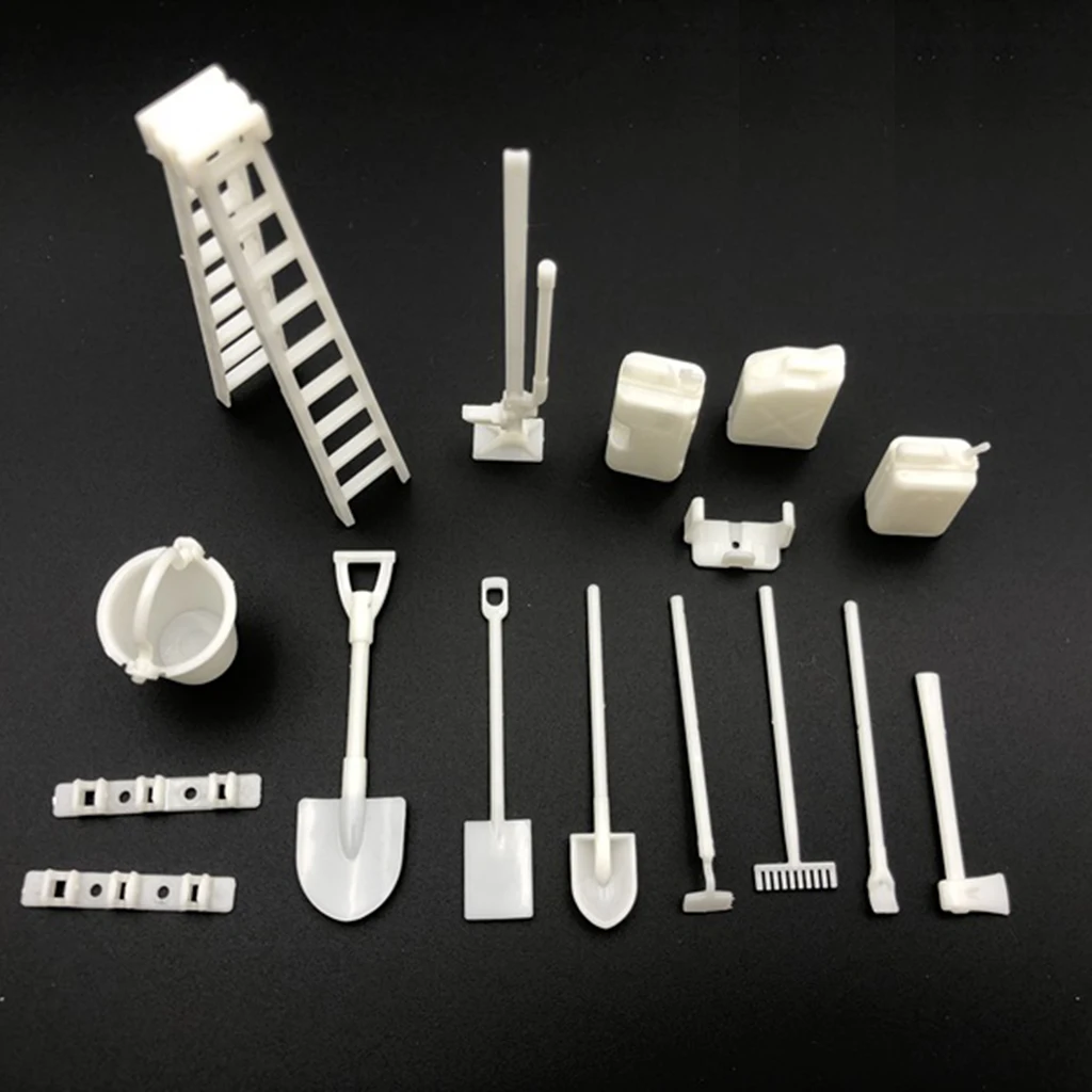 1/16 Truck Plastic Tool Kit Shovel Oil Tank Scale Models for WPL