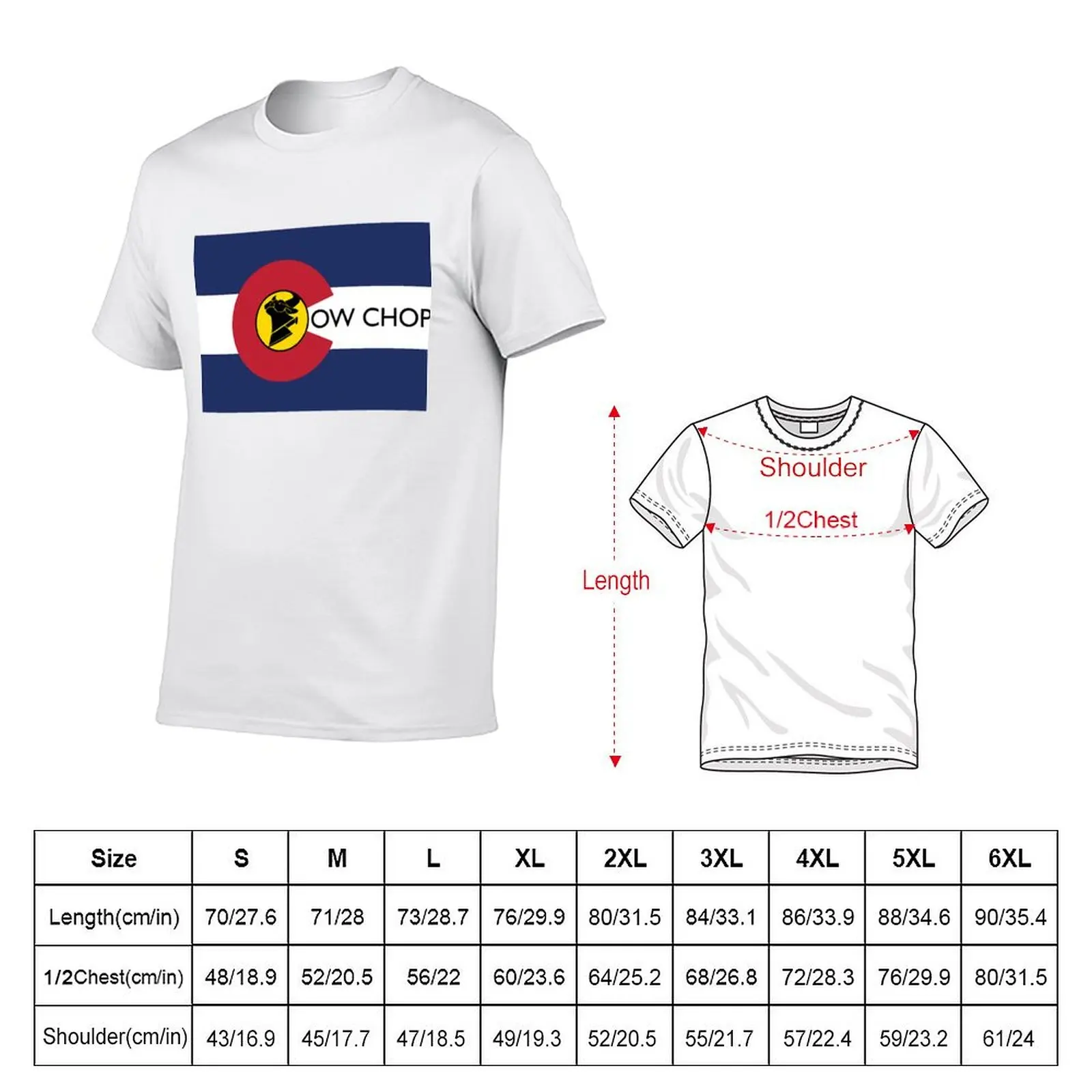 CO Cow Chop T-Shirt Long Lasting Casual T-Shirt