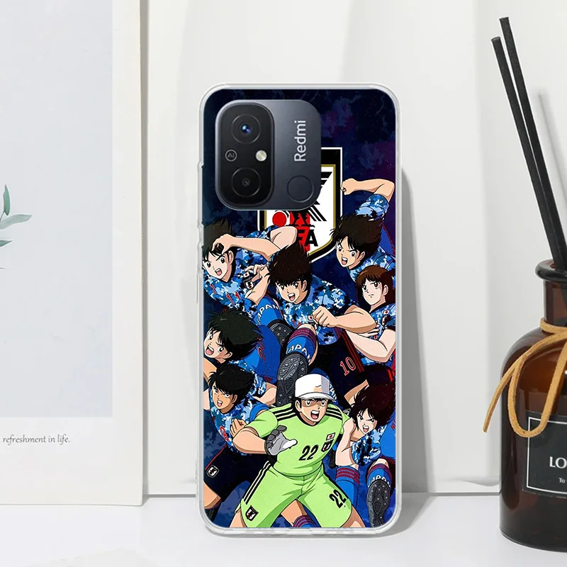 Captain Tsubasa Anime Phone Case For Xiaomi Redmi 12C 12 10C 10A 10 9C 9A 9T 9 8A 8 7A 7 6A 6 Pro K70 K40 K20 Fundas Back Cover