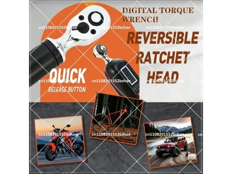 1.5-500 in-lb High Precision ±2% Digital Torque Wrench with Buzzer and Color Screen