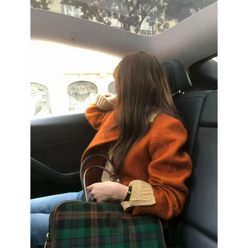 

MEXZT винтажные шерстяные пальто женские элегантные укороченные шерстяные куртки зимняя корейская однобортная верхняя одежда пальто для поездок на работу