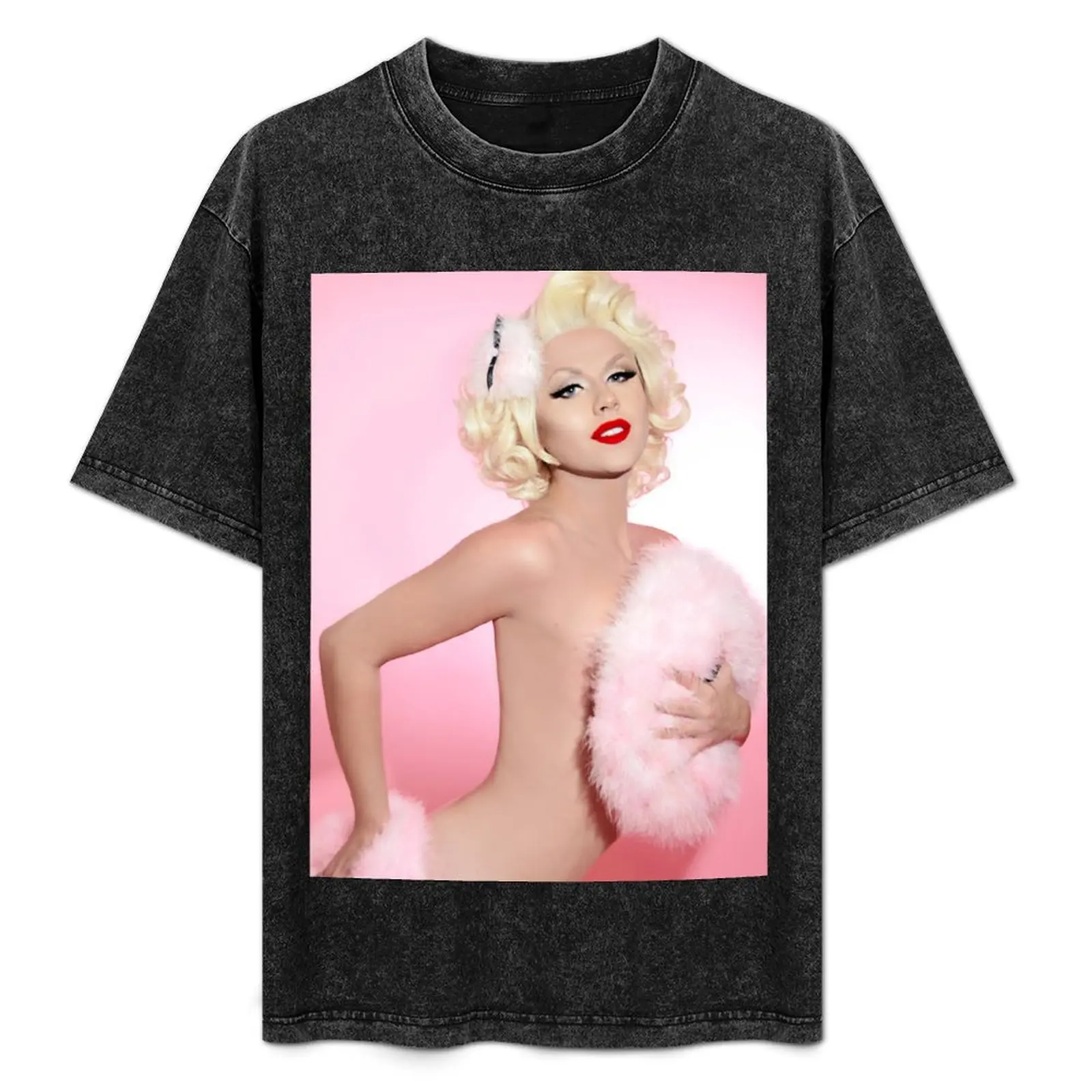 

Farrah Moan by Miss Missy - Powder puff Pinup T-Shirt Odor Resistant Short Sleeve Top