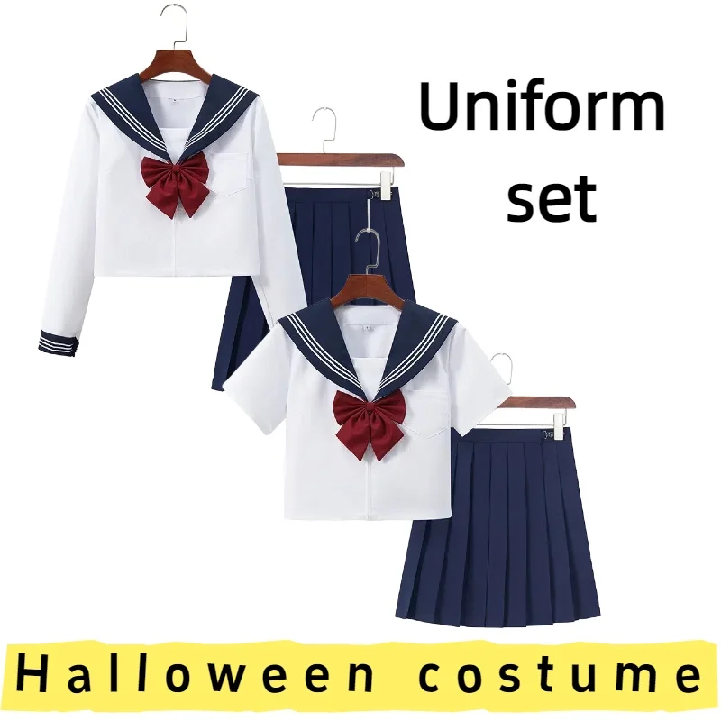

Женская униформа, матросский наряд с плиссированной юбкой, юбка-миди для повседневного ношения, косплей, тематические вечеринки и повседневные мероприятия