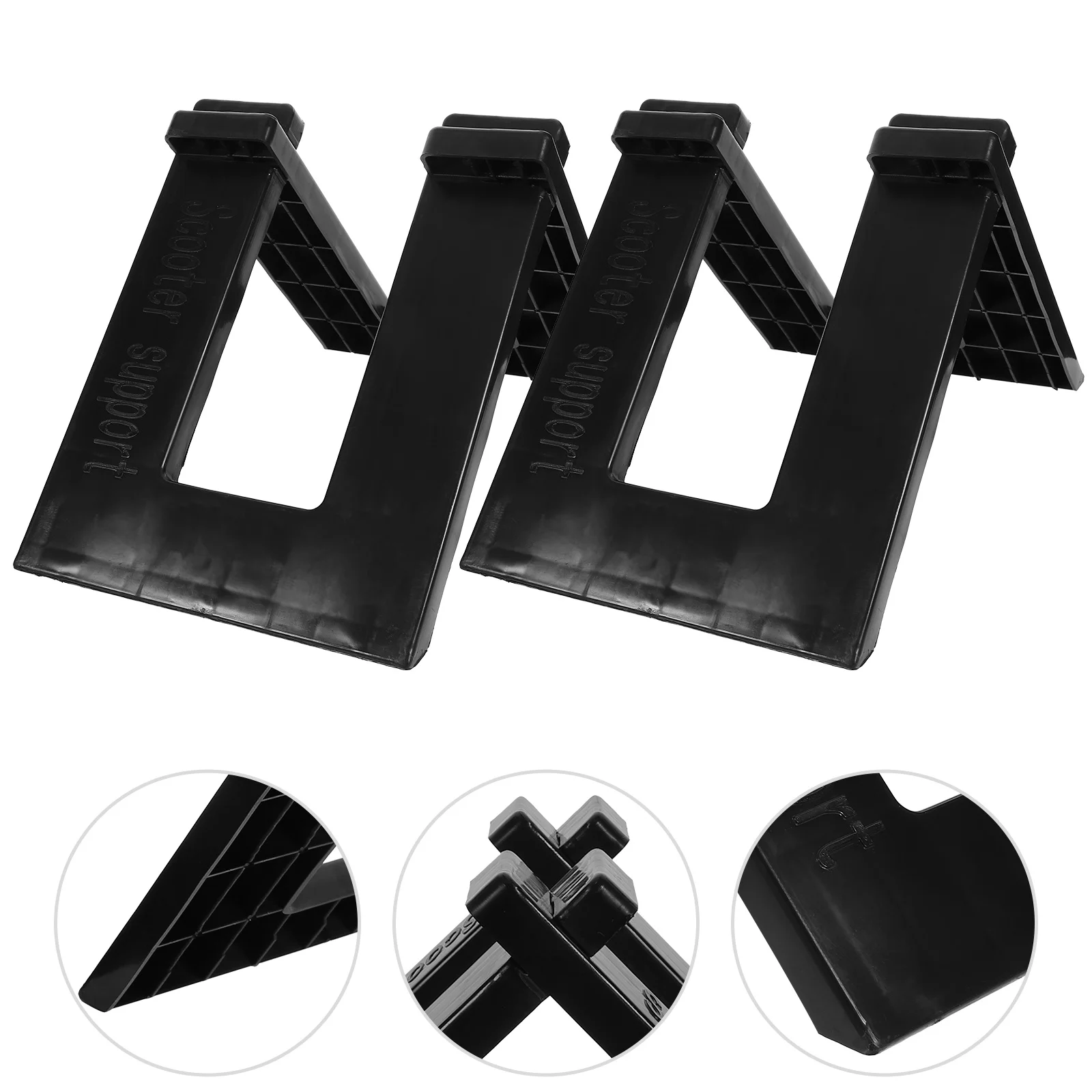 Estante de estacionamiento de coche de equilibrio para niños, soporte de Scooter para bicicleta, soporte de plástico desmontable portátil DIY, tapón de soporte, 2 piezas