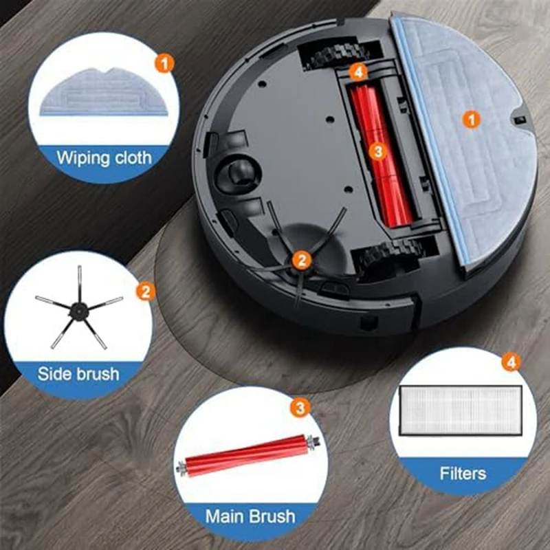 مجموعة ملحقات المكنسة الكهربائية من Roborock ، قطع غيار ، ملحقات لـ S7 Plus ، S7 Maxv ، S7 Pro ، S7 Maxv ، Ultra