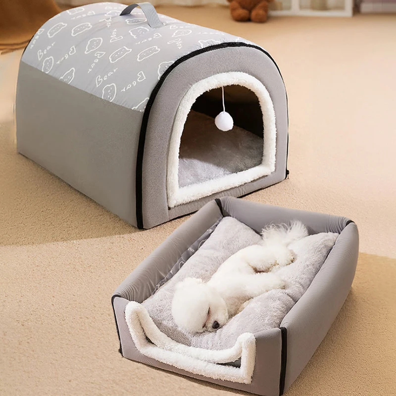 Winter warm hondenbed voor kleine middelgrote honden Afneembaar hondenslaapbed Puppybed Kennel Hondenaccessoires