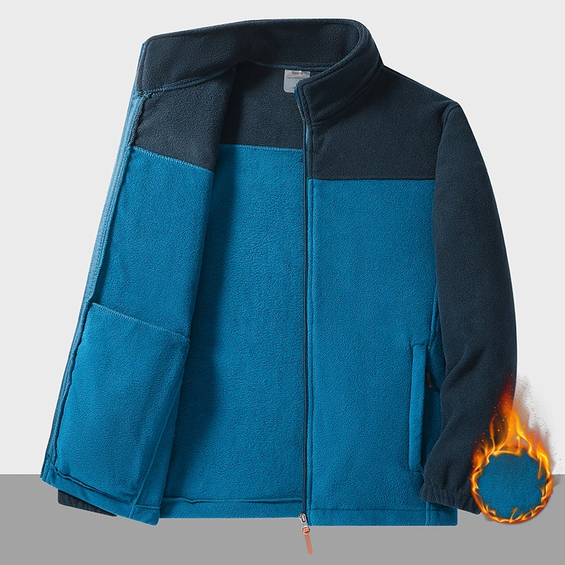 

Autumn And Winter Unisex Plus Size Warm Wool Jacket Windproof Fleece Jacket Outdoor Leisure Hiking Camping Hunting Fleece Jacket