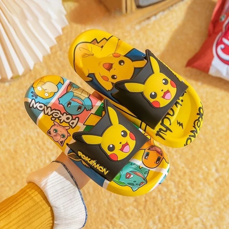 

New 2026 Pokemon's Pikachueds Summer Slides Sandals Unisex Anti-Slip Printed Home Outdoor Casual Slippers Beach Family Slippers