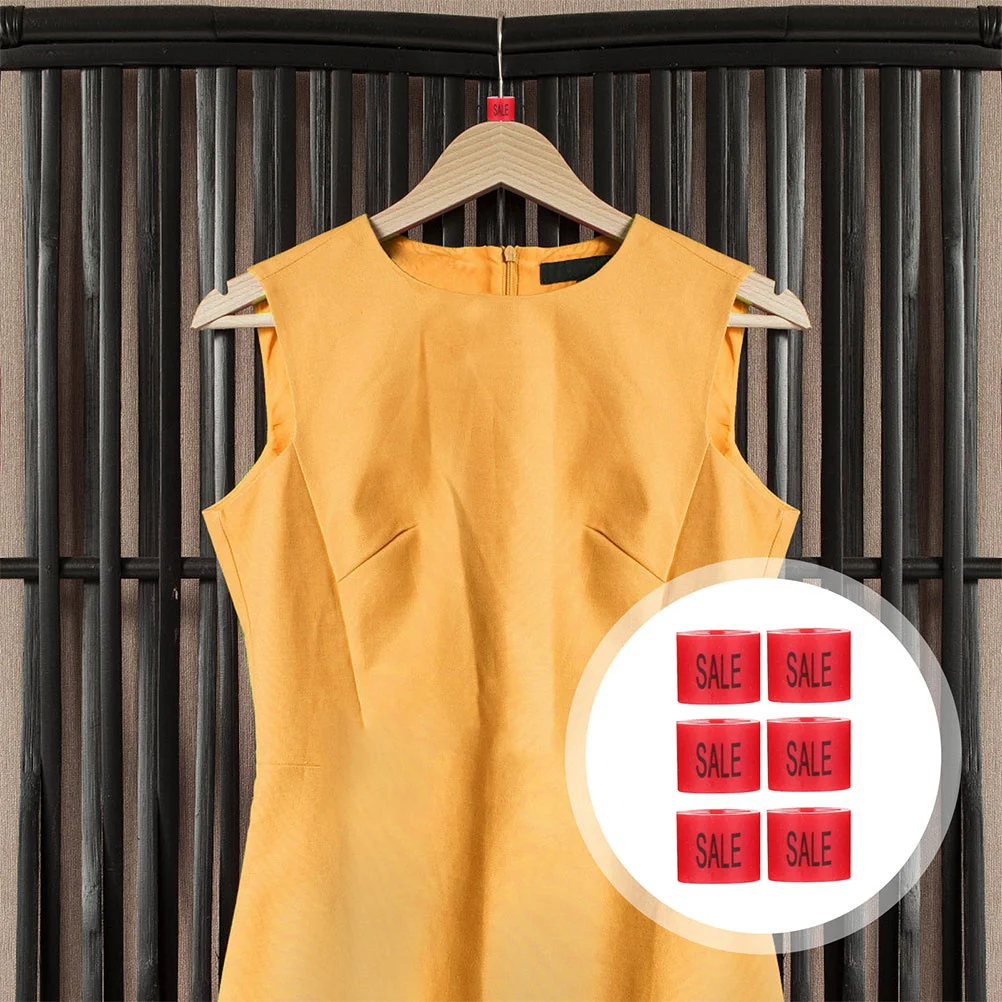 

200Pcs Clothing Hanger Sizing Tags Plastic Sale Rings Vibrant Letter Design for Quick Sale Identification Garment Rack Divider