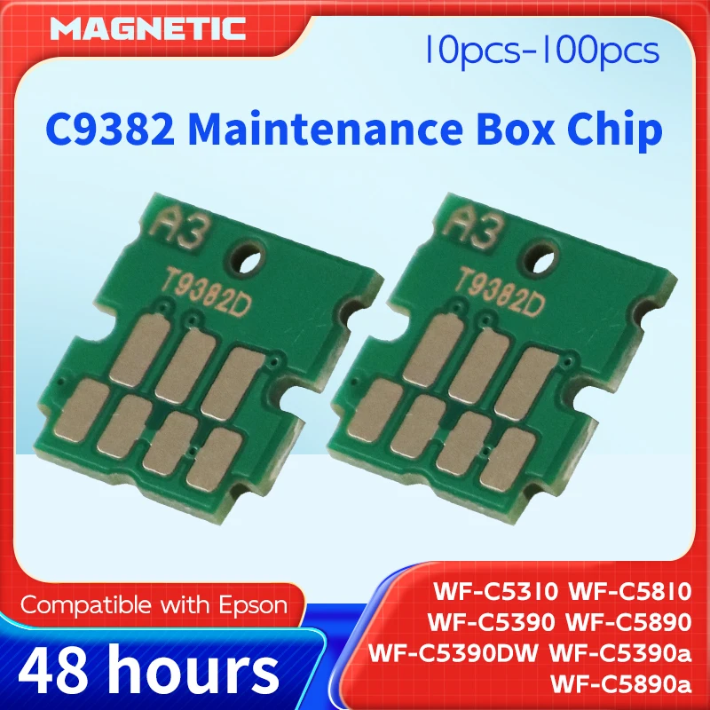 C9382 صيانة خرطوشة رقاقة لإبسون WF-C5310 WF-C5810 WF-C5390 WF-C5890 WF-C5390DW WF-C5390a C5890a PX-S887 رقاقة 10-100 قطعة
