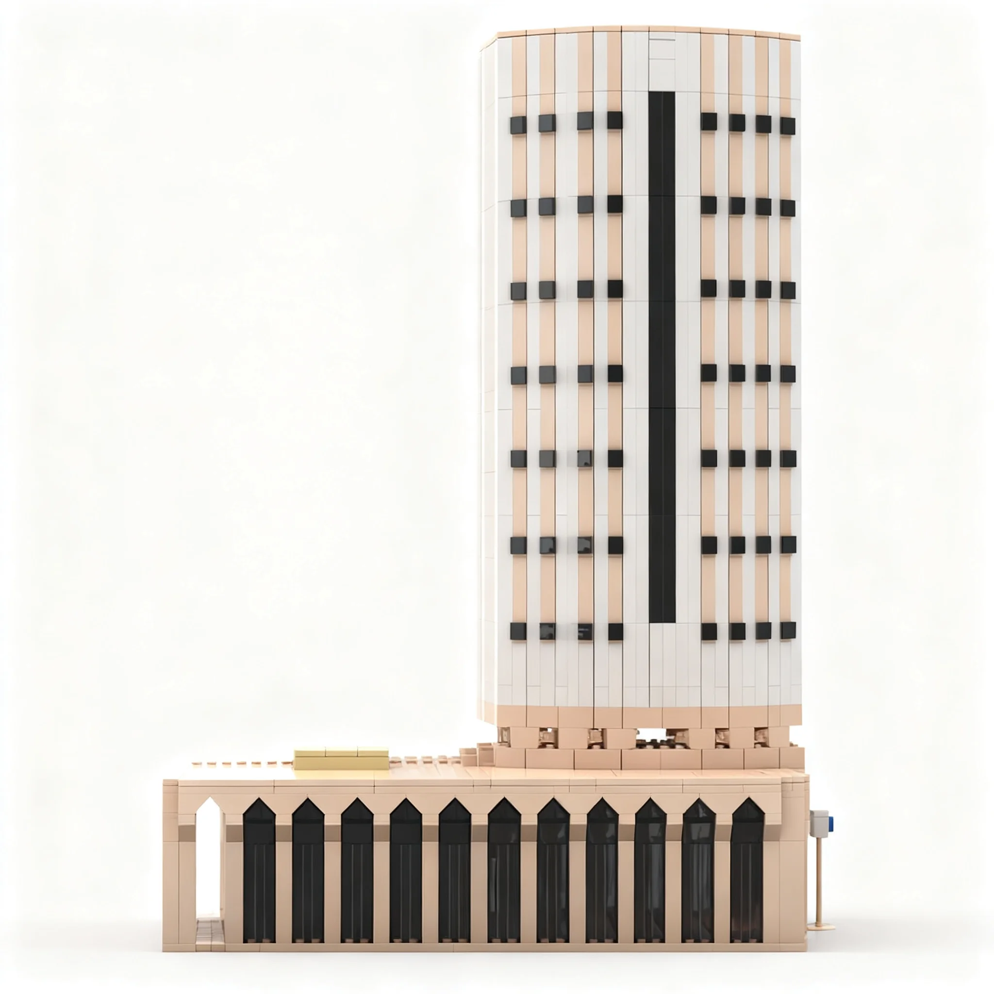 1280pcs MOC Abu Dhabi Chamber Commerce Industry Model Building Blocks Architecture Assemble Education 3D Collection Creative