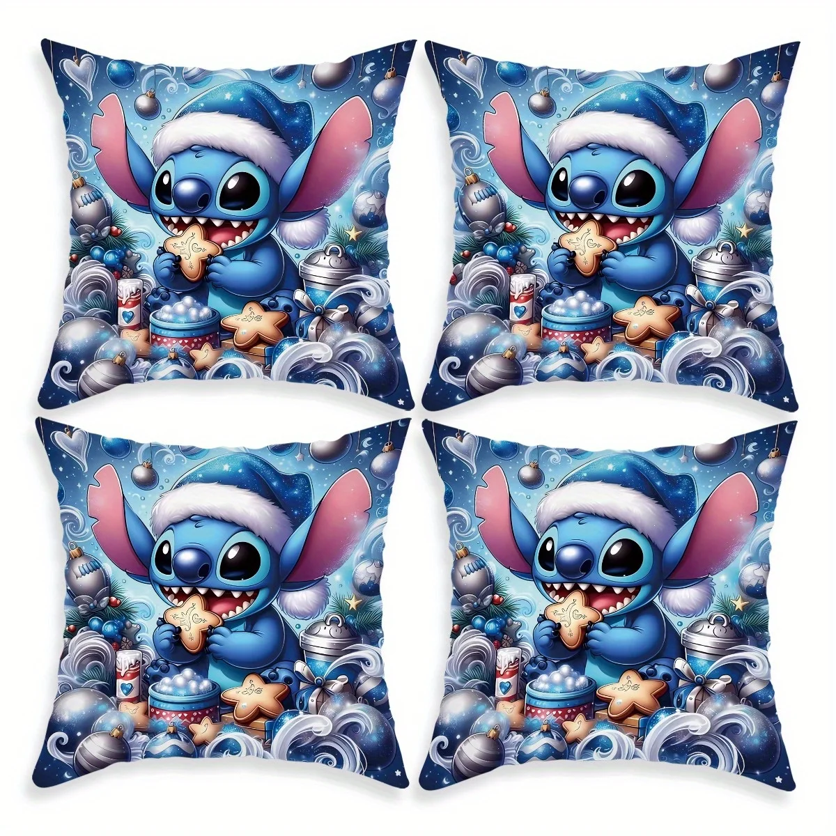 متعددة الحجم السنة الجديدة الكرتون غرزة نمط مطبوعة المخدة عيد ميلاد سعيد الديكور وسادة كيس وسادة المنزل عيد الميلاد زخرفة