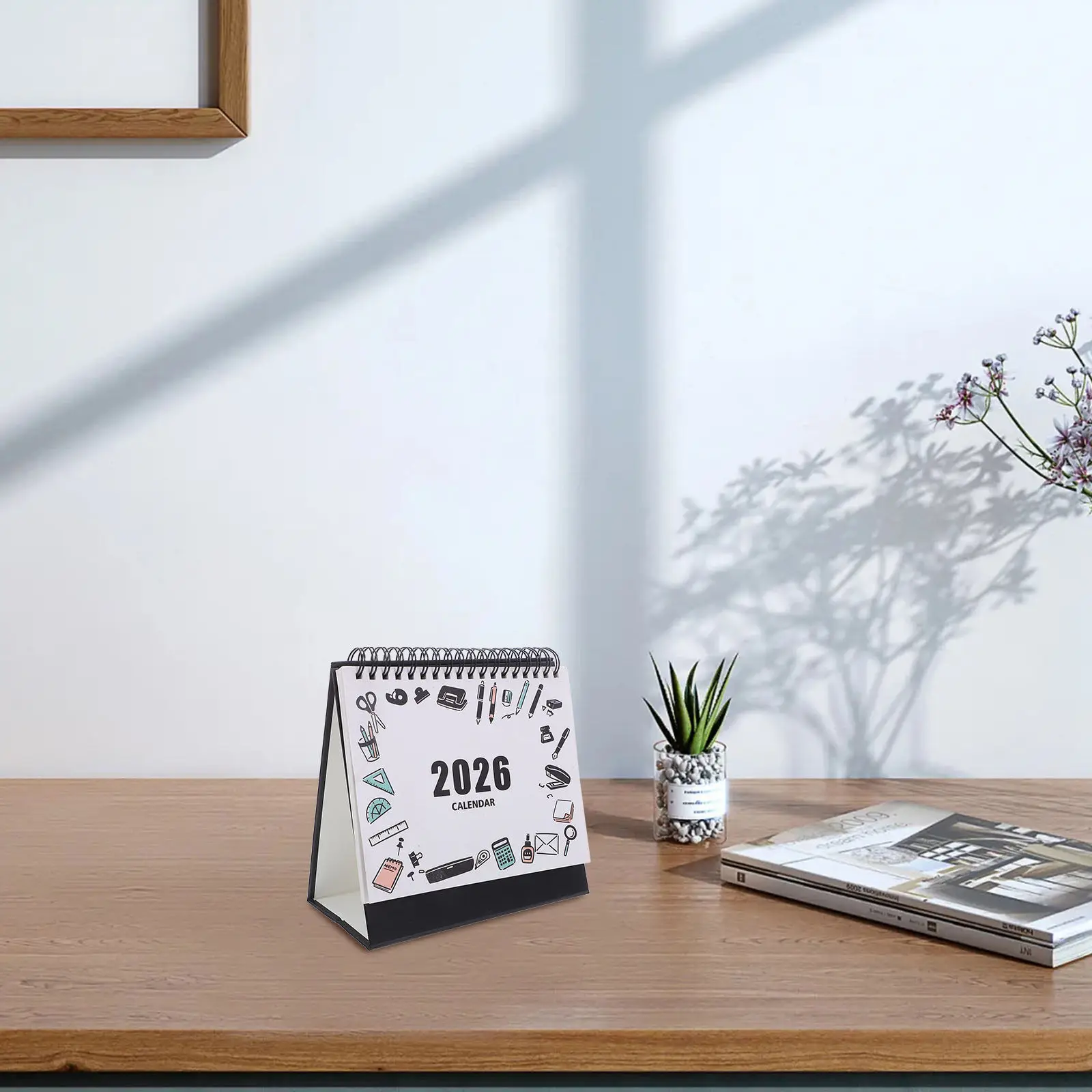 

2026 Desk Calendar 2025-2026 Mini Tabletop Standing Flip Calendar Vibrant Stickers Functional Decorative Office Home Study