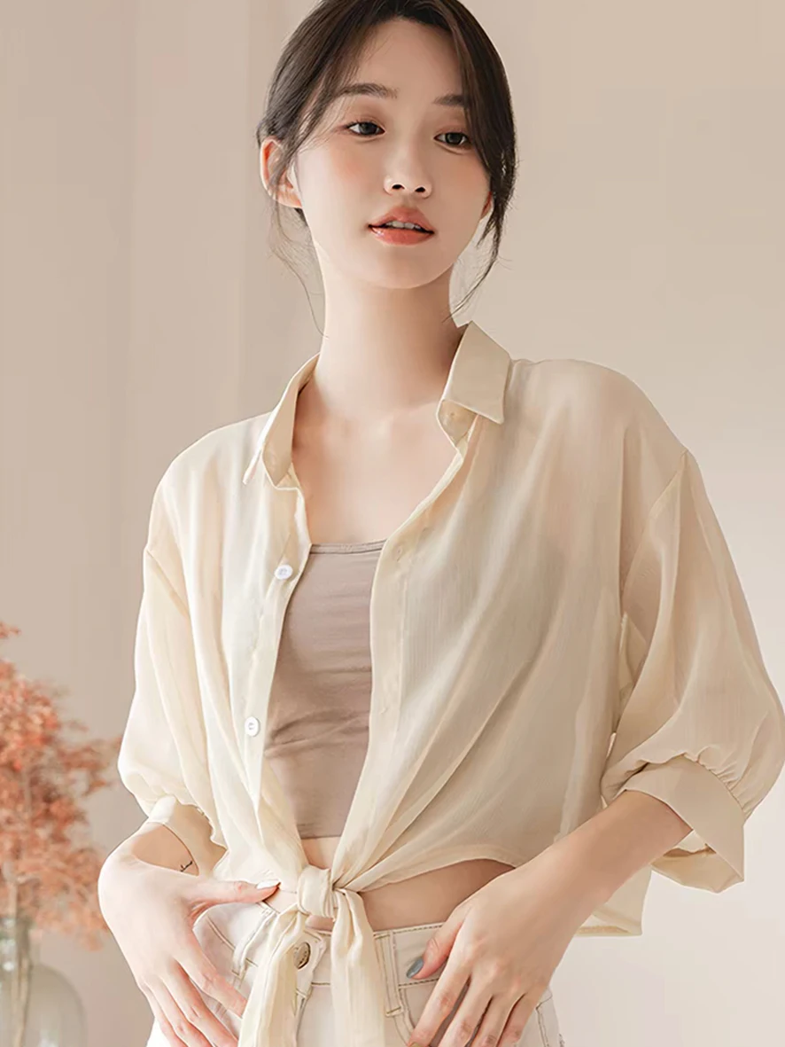 

Women's Summer Lightweight Shells Cardigan Sleeveless Cover up Sun Protection Outerwear Casual Loose Fit Polyester Fiber