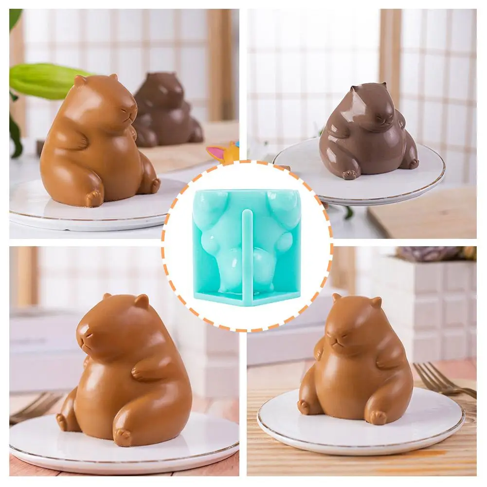 

2024 New Cute Capybara Milk Jelly Silicone Mold Pudding Mould Capybara Silicone Home Baking Dolphin Pudding Accessories W6A7