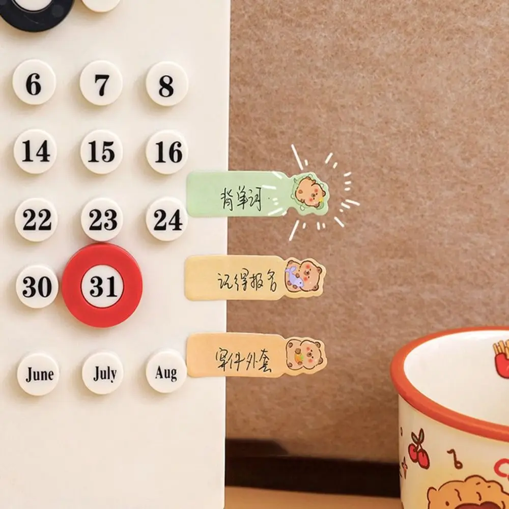 

Cute Cartoon Capybara Index Sticky Calendar Marking Labels School Supplies Writable Page Marker Self Adhesive Sticker Paper