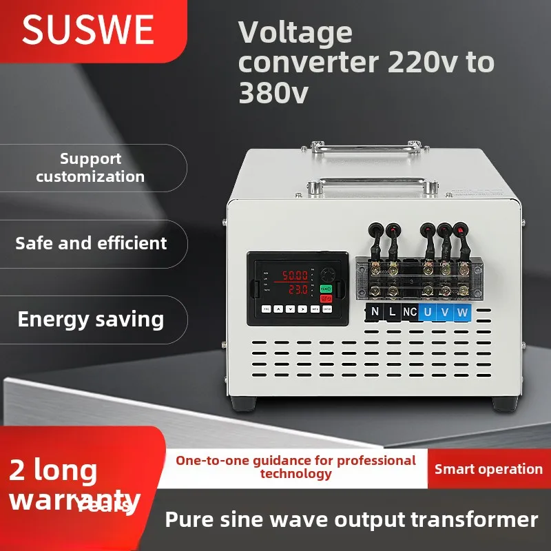 NEW SU1000  220v to 380v step-up transformer, dual inverter voltage converter, high-power single-phase to three-phase converter