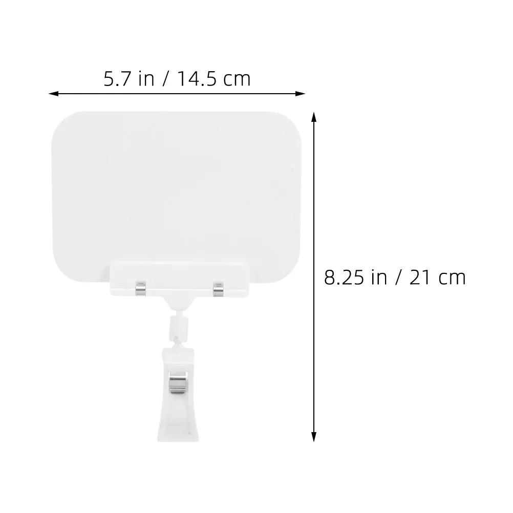 5Pcs Reusable Plastic Dry Erase Food Tags with Rotating Clip Compact Mini Chalkboard Signs for Boutique Grocery Supermarket Farm