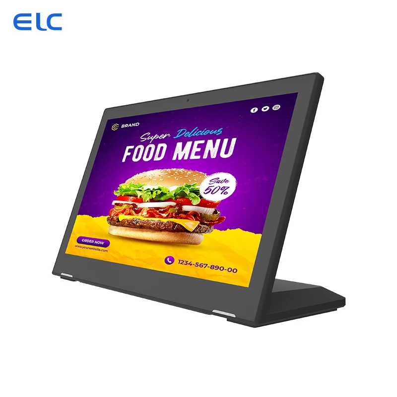 OEM ODM 13.3 بوصة أندرويد اللوحي RK3566 5M/P معالج ثماني النواة 2GB لافتات رقمية على شكل حرف L جهاز طلب المطاعم