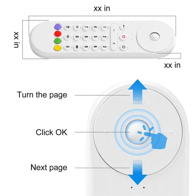 A04 Smart Voice Remote Control Air Mouse 2.4G Mini Wireless Keyboard With Gyro Remote For Android TV Box PC Projector White