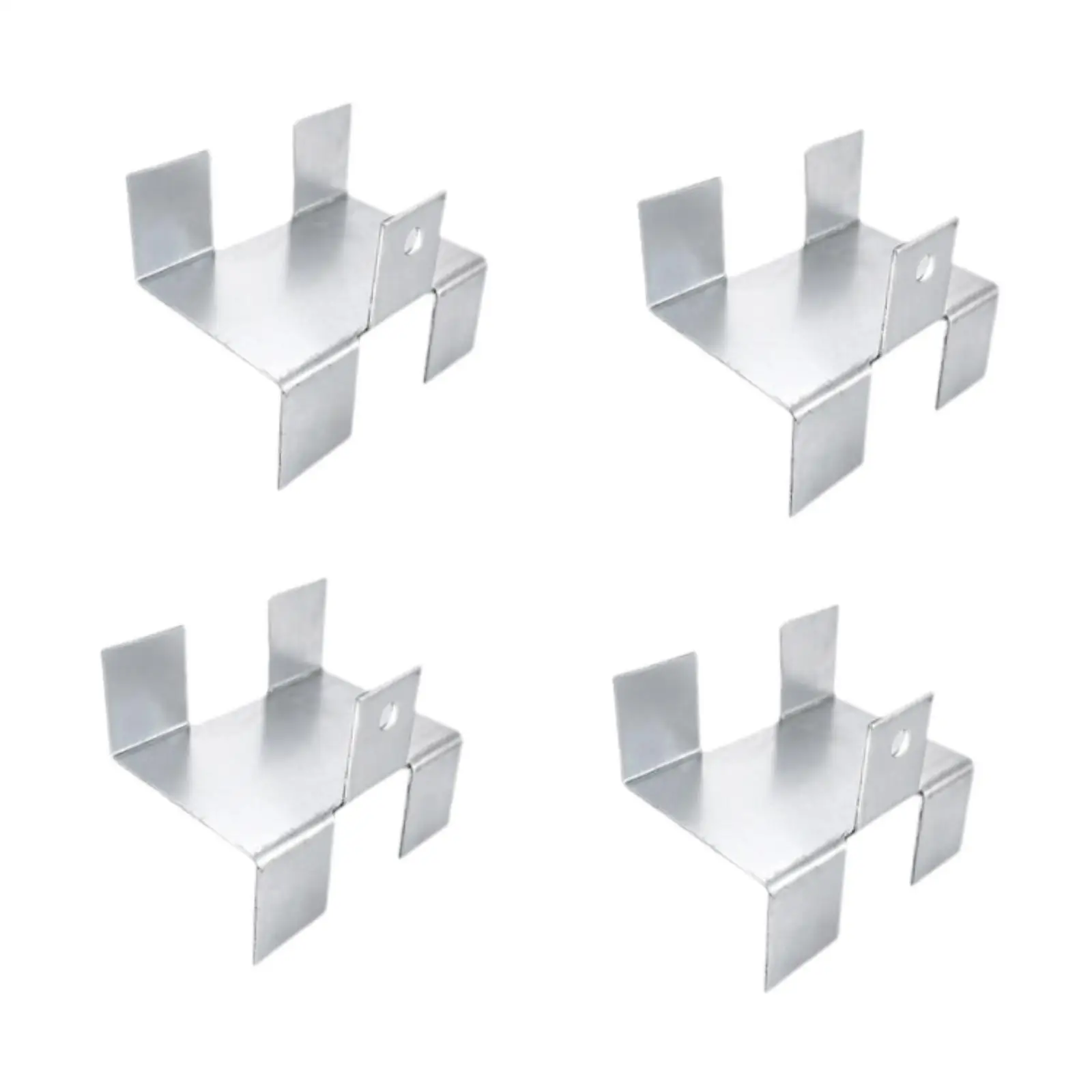 4x Fence Panel Brackets Easy to Install Accessories for Gate Outdoor Gazebo