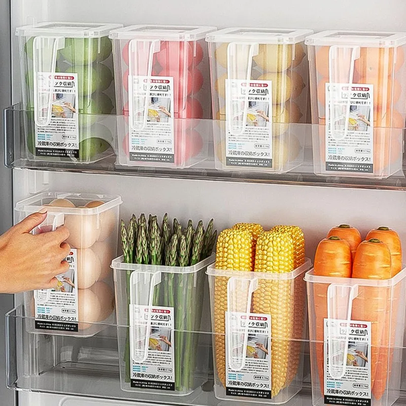 New Refrigerator Organizer Bins Fridge Side Door Food Sort Storage Box Fruit Vegetable Plastic Containers Kitchen Organizers Box