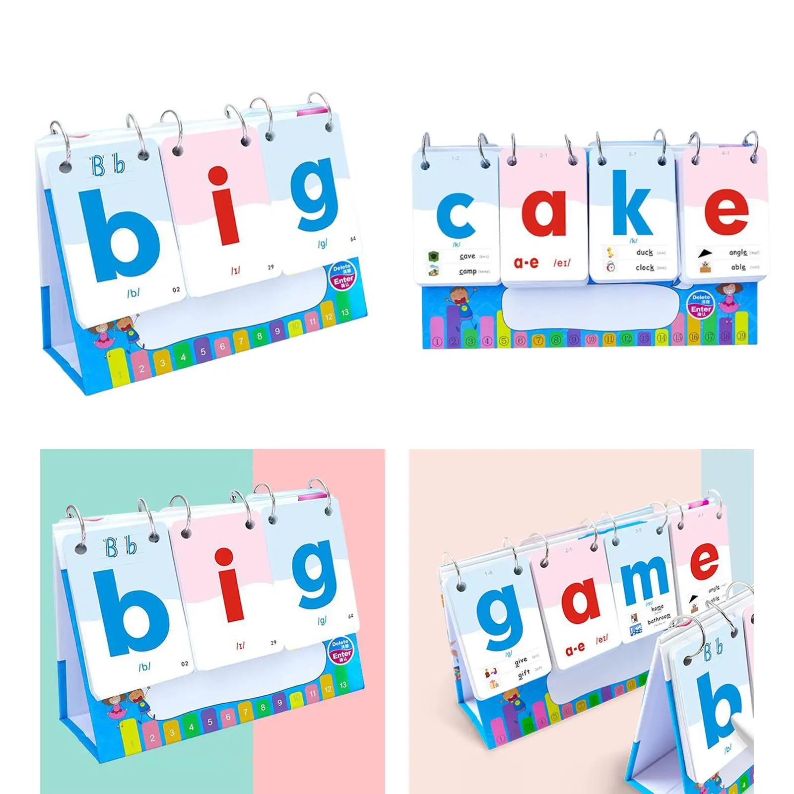 Toddler Phonics Alphabet Flashcards Word Spelling Games for Boys Girls Baby