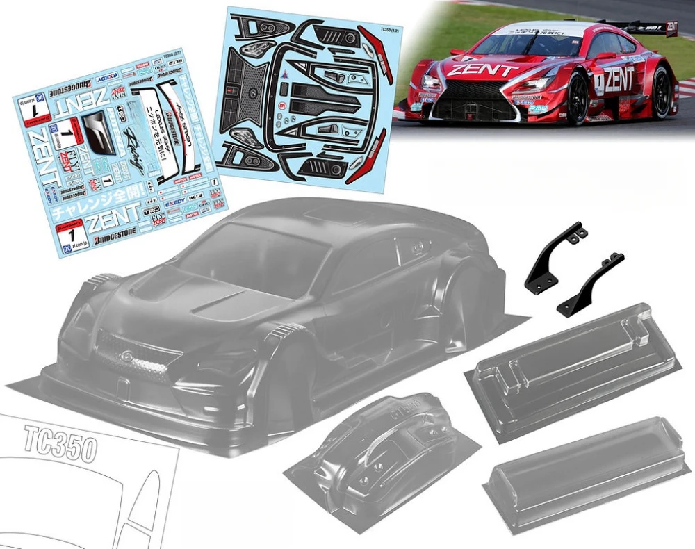 Scale 1/10 Lexus GT500 Lexan body sets fit RC Drift Chassis 255mm-260mm Wheelbase Tamiya TT01 TT02 Kyosho fazer mk2 Yokomo mst