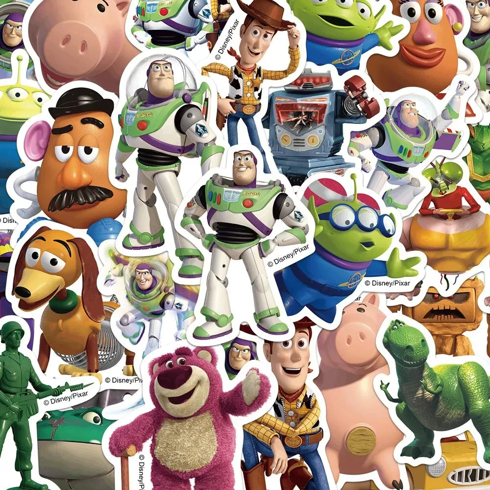 10/30/50pcs Cute Disney Anime Toy Story Stickers Buzz Lightyear Woody Decals DIY Laptop Phone Scrapbook Cartoon Sticker Kids Toy