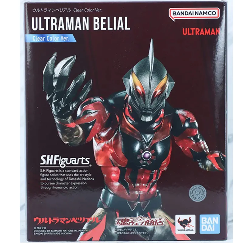 الأصلي حقيقية بانداي أنيمي ULTRAMAN BELIAL واضح اللون الإصدار. ألعاب نموذج SHF هدايا شخصيات الحركة حلي قابلة للجمع للأطفال الأولاد