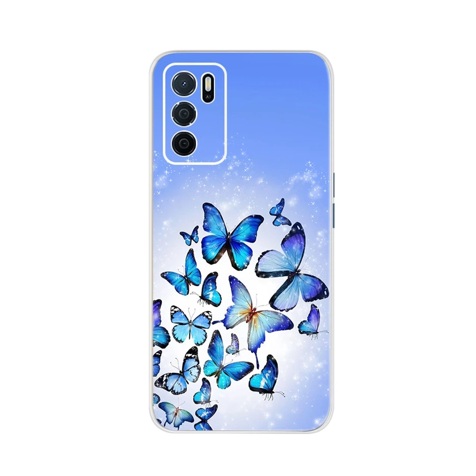 For Oppo A54s Case CPH2273 Cute Cat Butterfly Soft Silicone Slim Fundas Phone Back Cover For Oppo A54s A 54s OppoA54s Case Coque