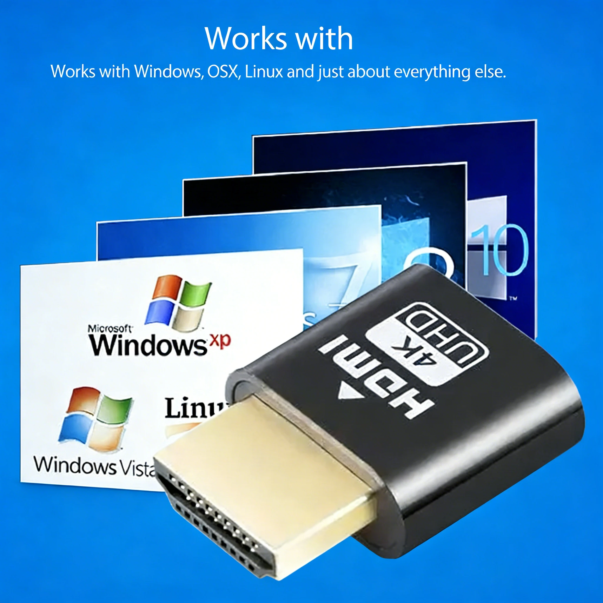 

﻿ Virtual Display Adapter 4K HDMI DDC EDID Dummy Plug Display Emulator for PC Desktop Accessories