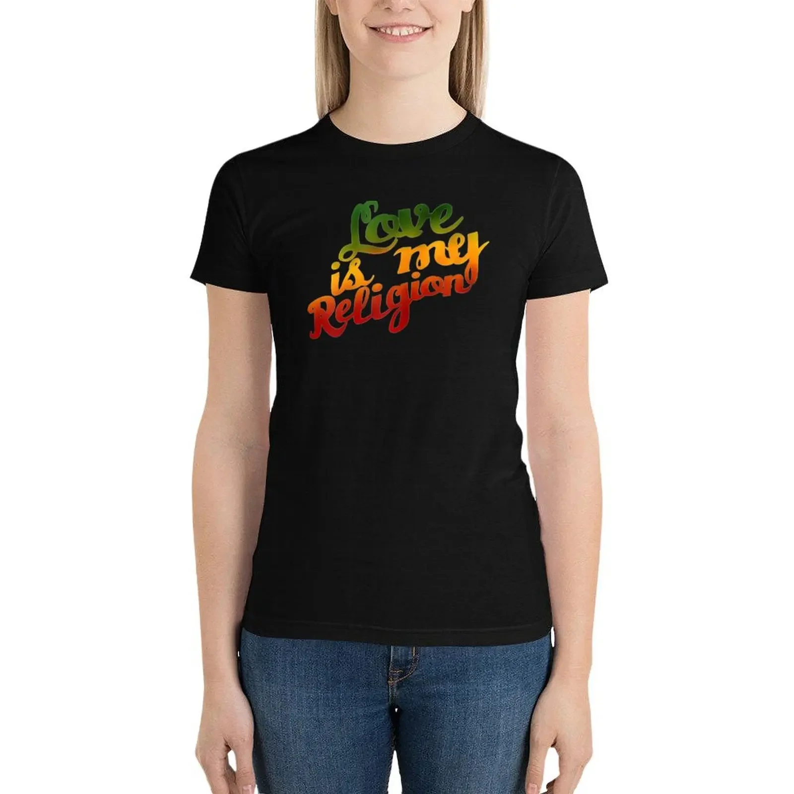 Love Is My Religion Ziggy Marley T-Shirt hippie clothes tees summer top plain t shirts for Women