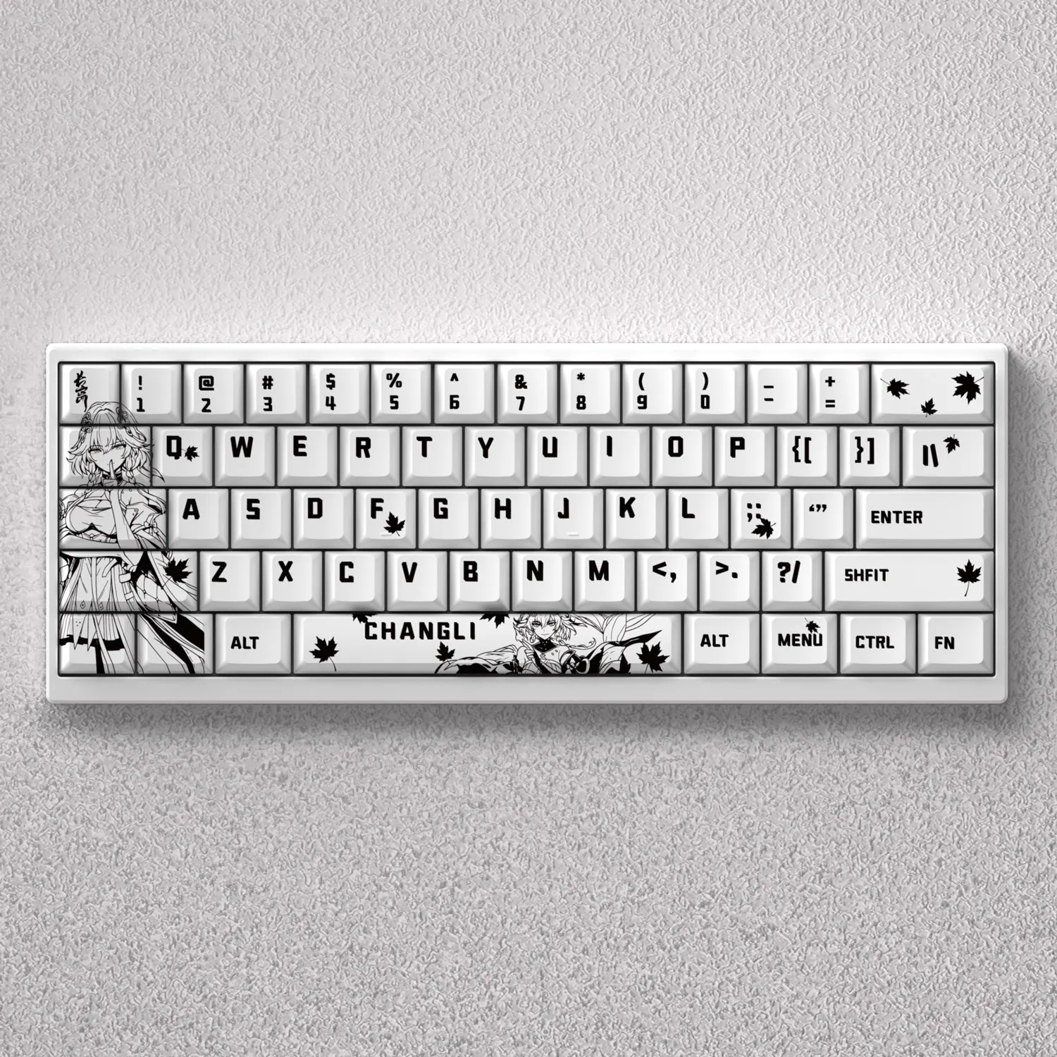 98 Keys Changli Keycaps ながり Anime Keycaps PBT Cherry Profile Japan Keycap Mechanical Keyboard Made68 Mad68 Wooting 60 EV63